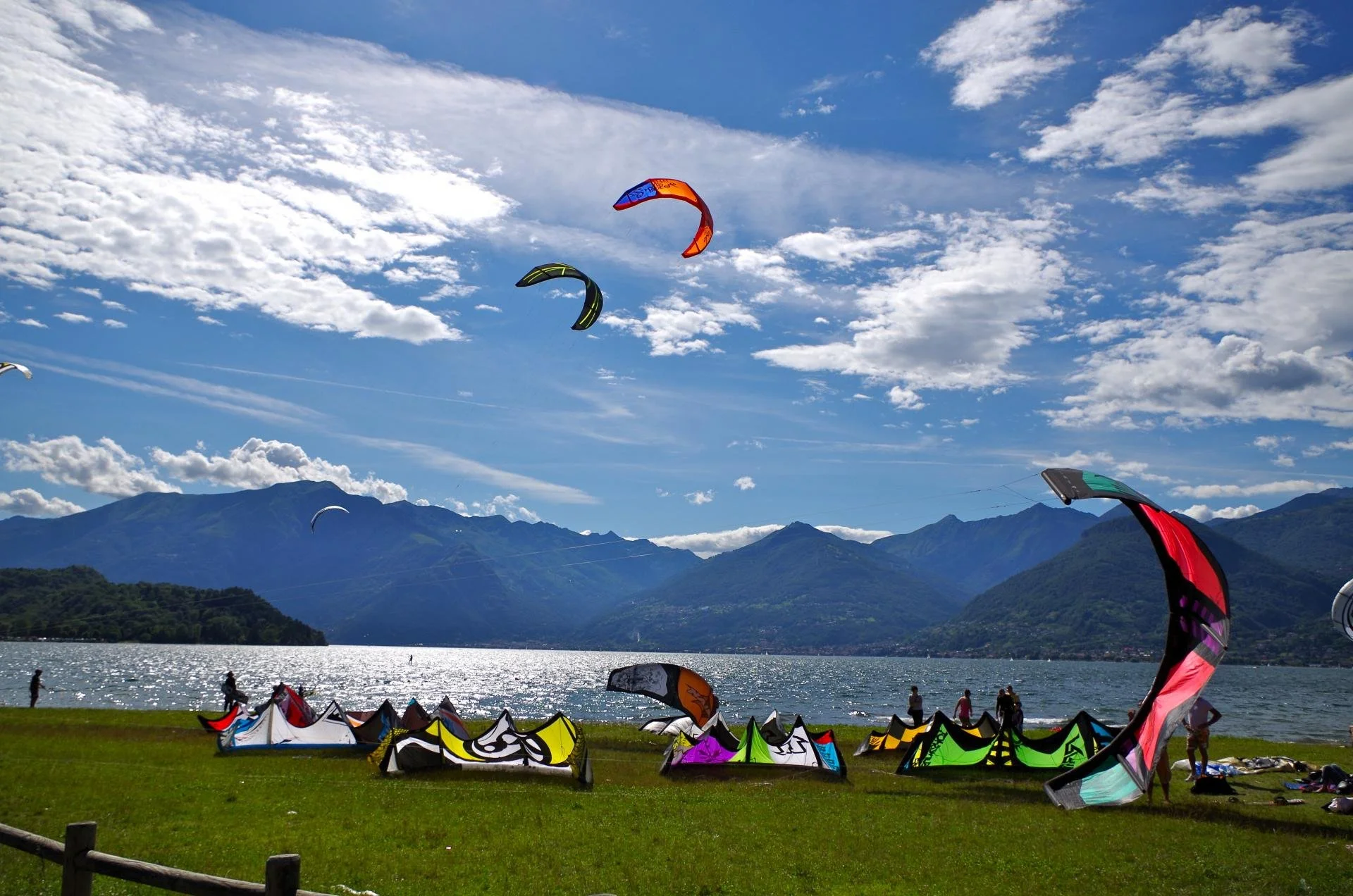Colico on the northern shore of Lake Como, framed by mountains