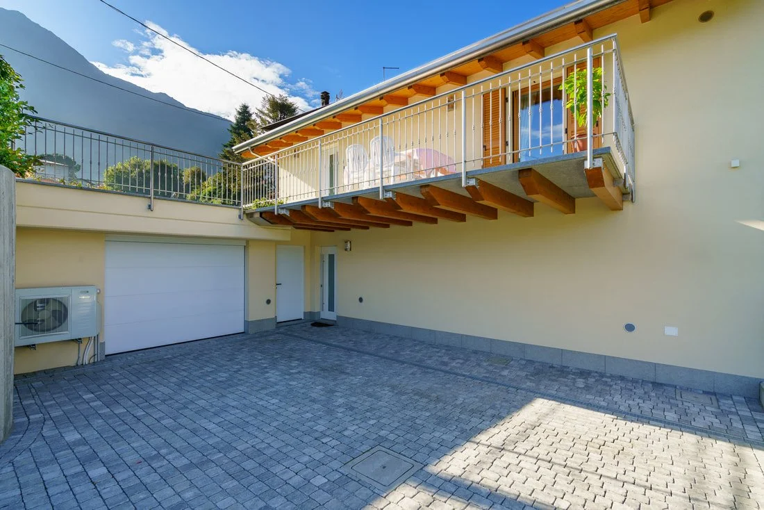 The villa's private garage for one car