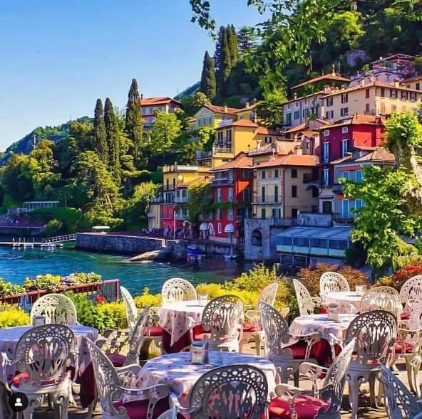 The colourful lakeside houses of Varenna